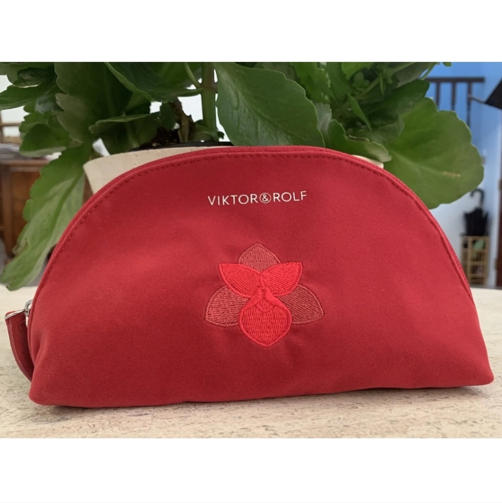 Viktor & Rolf  -Flowerbomb Red  Fragrance COSMETIC /MAKEUP BAG /CASE /POUCH, NEW